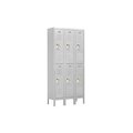 Salsbury Industries Salsbury Industries 62365GY-A 36 in. W x 78 in. H x 15 in. D Standard Metal Locker-Double Tier-3 Wide-Gray-Assembled 62365GY-A